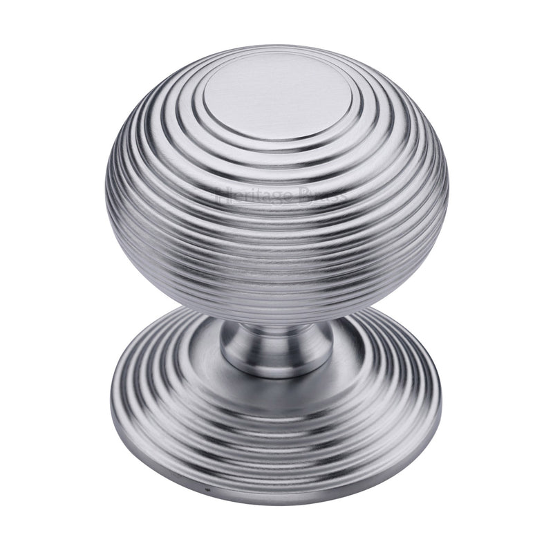 Heritage Brass Reeded Centre Door Knob