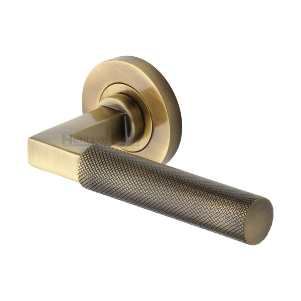 Signac Door Handle on Round Rose