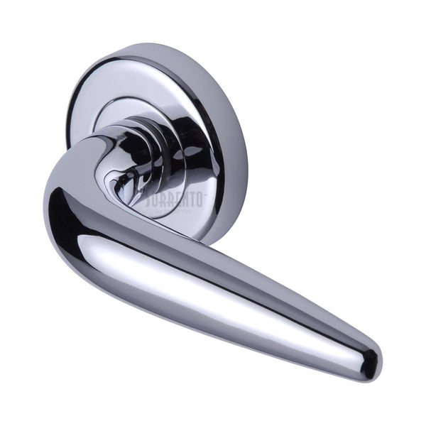 Goccia Door Handle on Round Rose