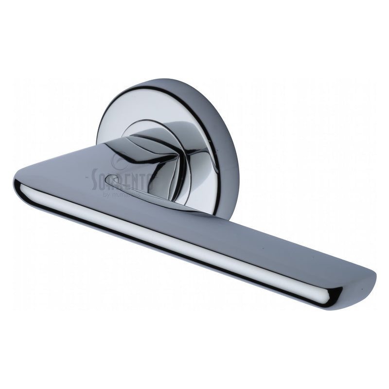 Sorrento Trino Door Handle on Round Rose