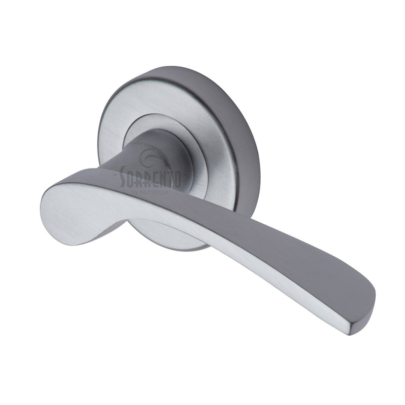 Sorrento Arcadia Door Handle on Round Rose