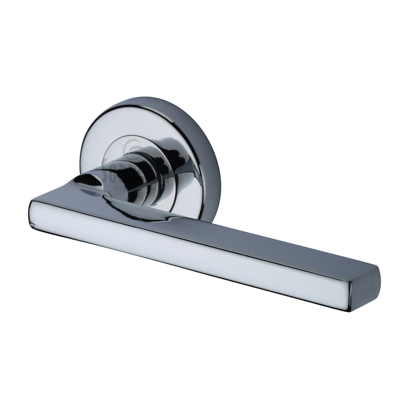 Sorrento Vector Door Handle on Round Rose