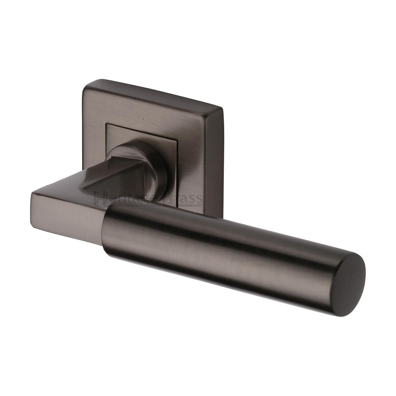 Bauhaus Sq Door Handle on Square Rose