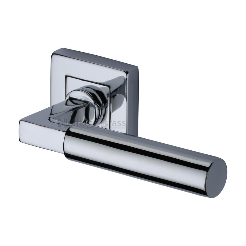 Bauhaus Sq Door Handle on Square Rose