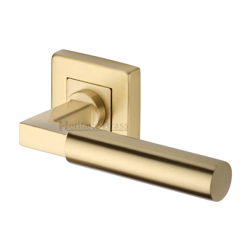 Bauhaus Sq Door Handle on Square Rose