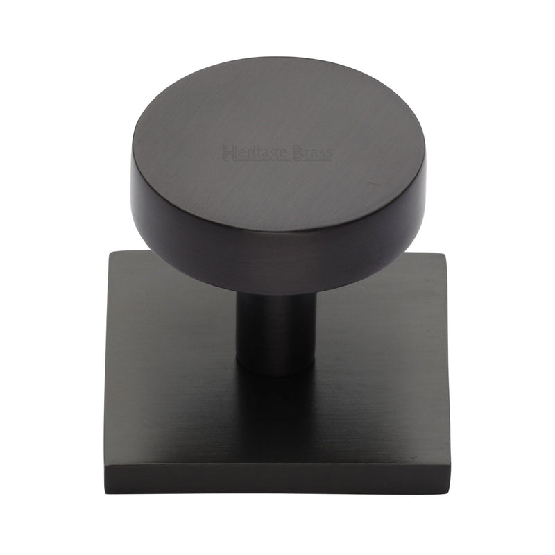 Disc Cabinet Knob With Square Backplate