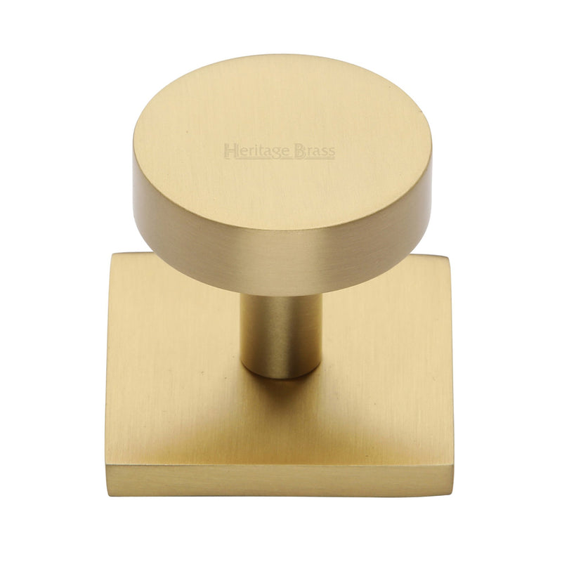 Disc Cabinet Knob With Square Backplate