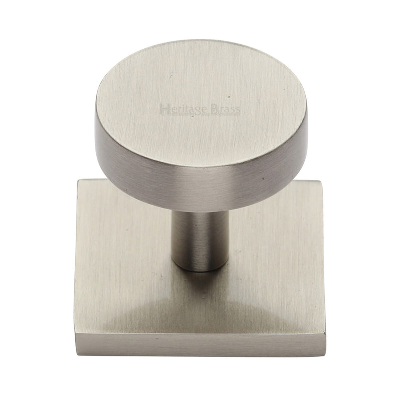 Disc Cabinet Knob With Square Backplate