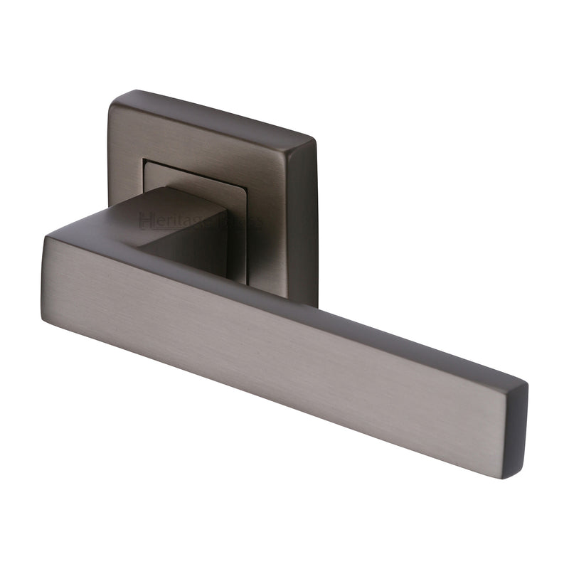 Delta Sq Door Handle on Square Rose