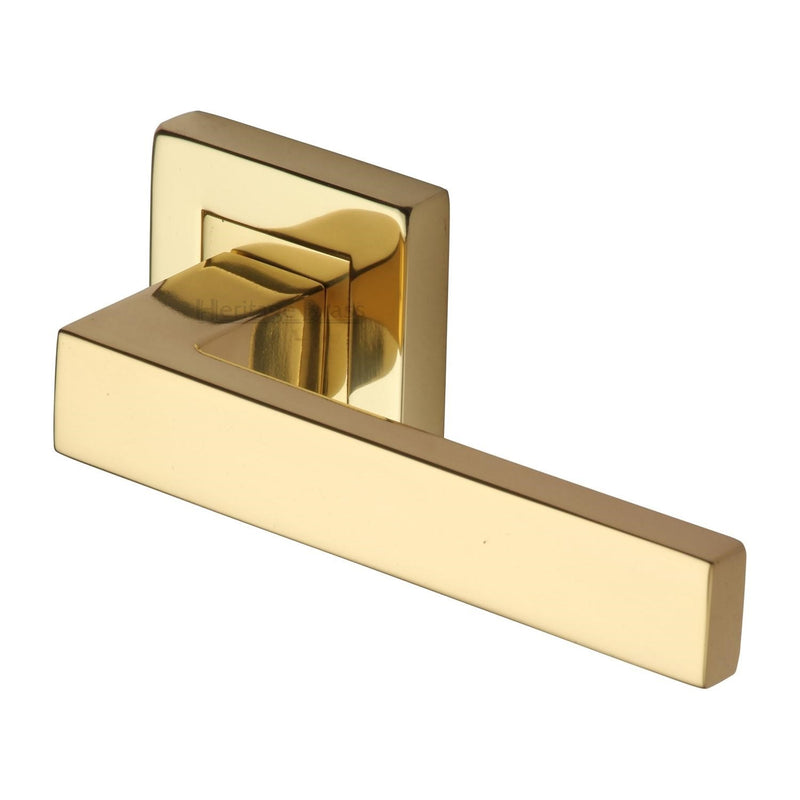 Delta Sq Door Handle on Square Rose