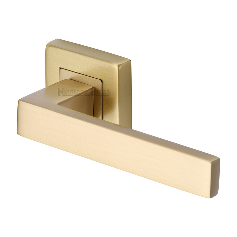 Delta Sq Door Handle on Square Rose