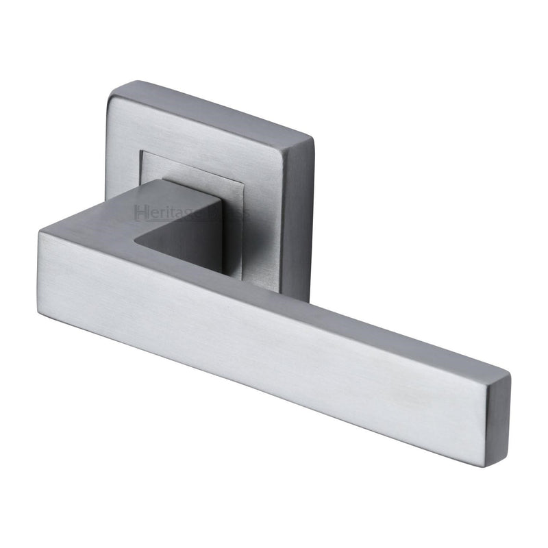 Delta Sq Door Handle on Square Rose