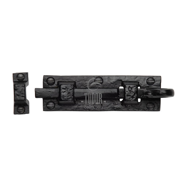 Tudor Door Bolt Straight Black Iron