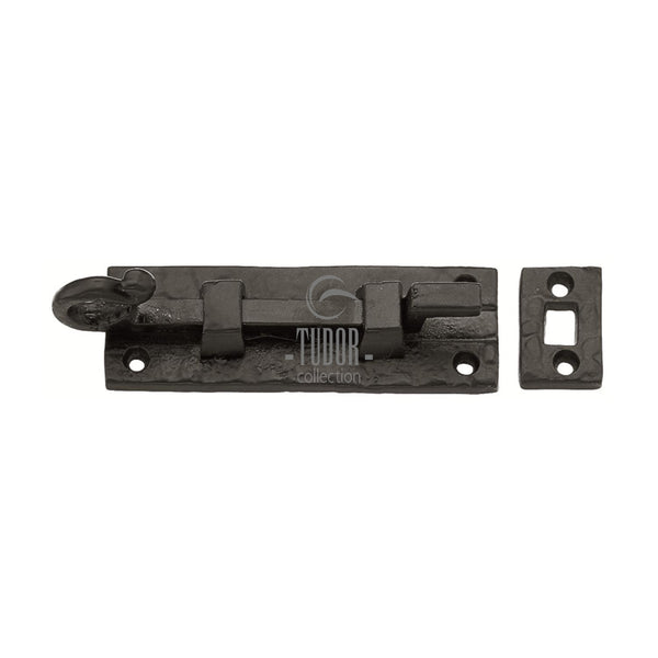 Tudor Door Bolt Necked Black Iron