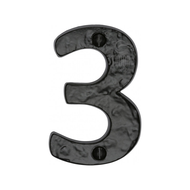 Black Iron Numeral 3