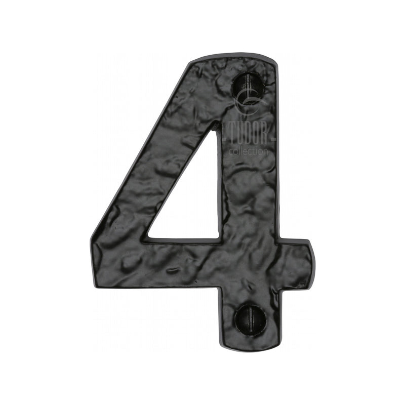 Black Iron Numeral 4