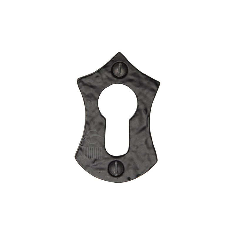 Tudor Euro Profile Cylinder Escutcheon Black Iron