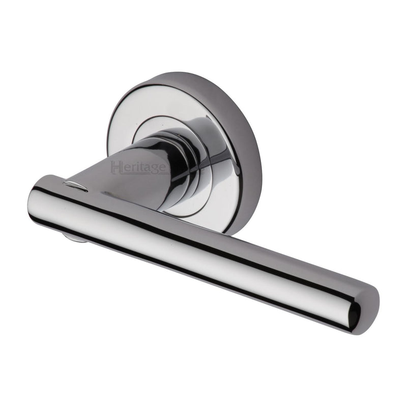 Challenger Door Handle on Round Rose