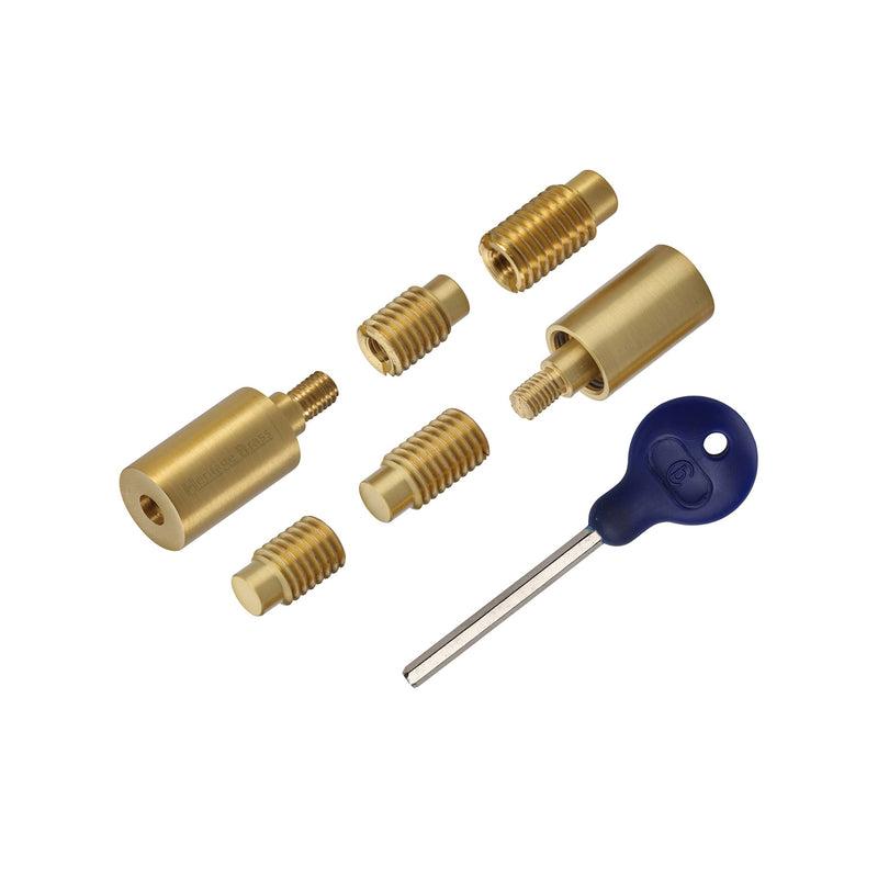 Heritage Brass Sash Window Stop (pair) with key