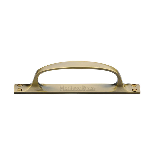 Heritage Brass Door Pull Handle on Plate Offset