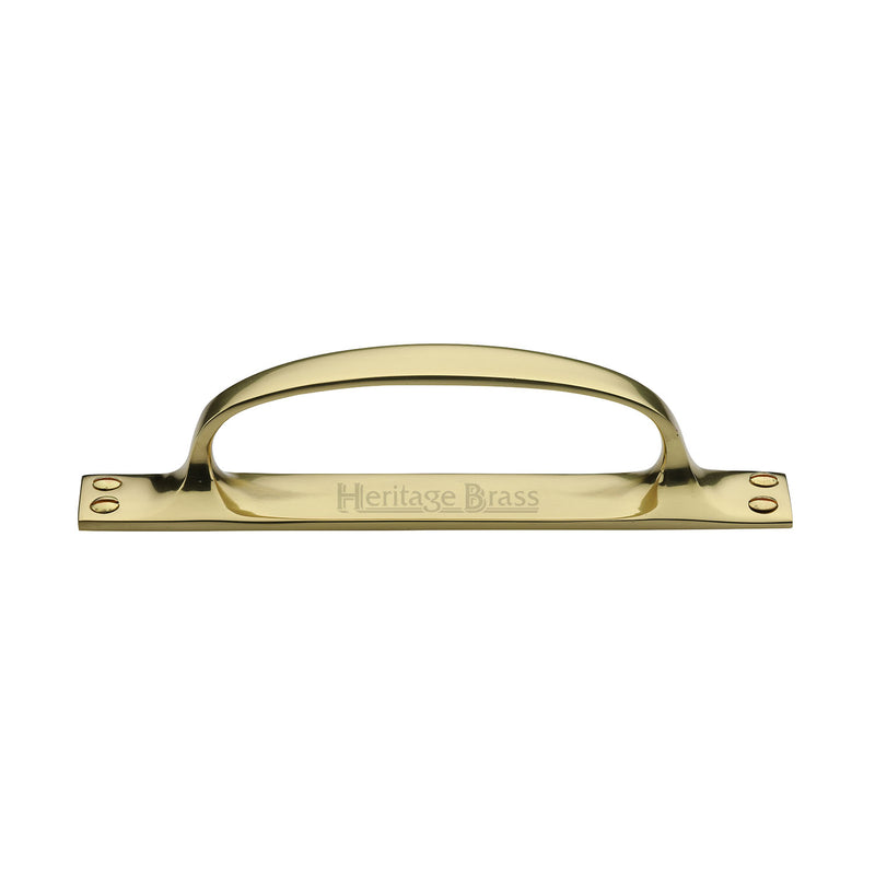 Heritage Brass Door Pull Handle on Plate Offset