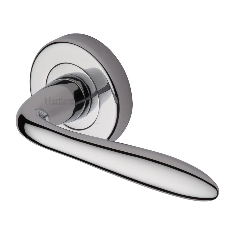 Sutton Door Handle on Round Rose