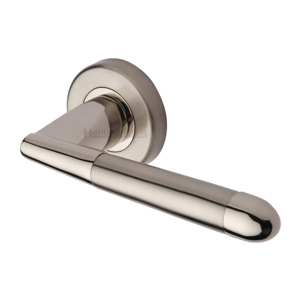 Turin Door Handle on Round Rose