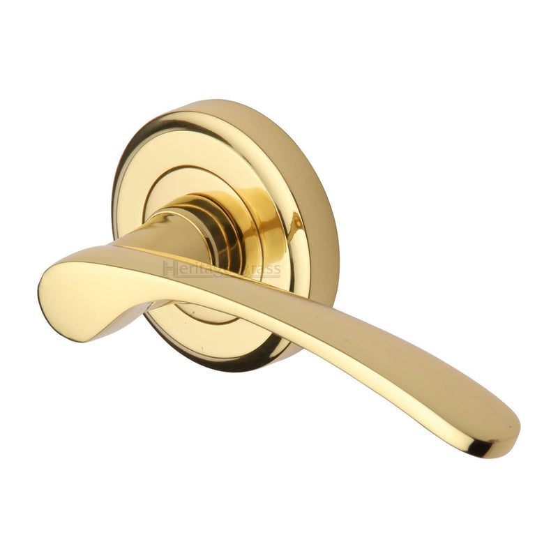 Sophia Door Handle on Round Rose