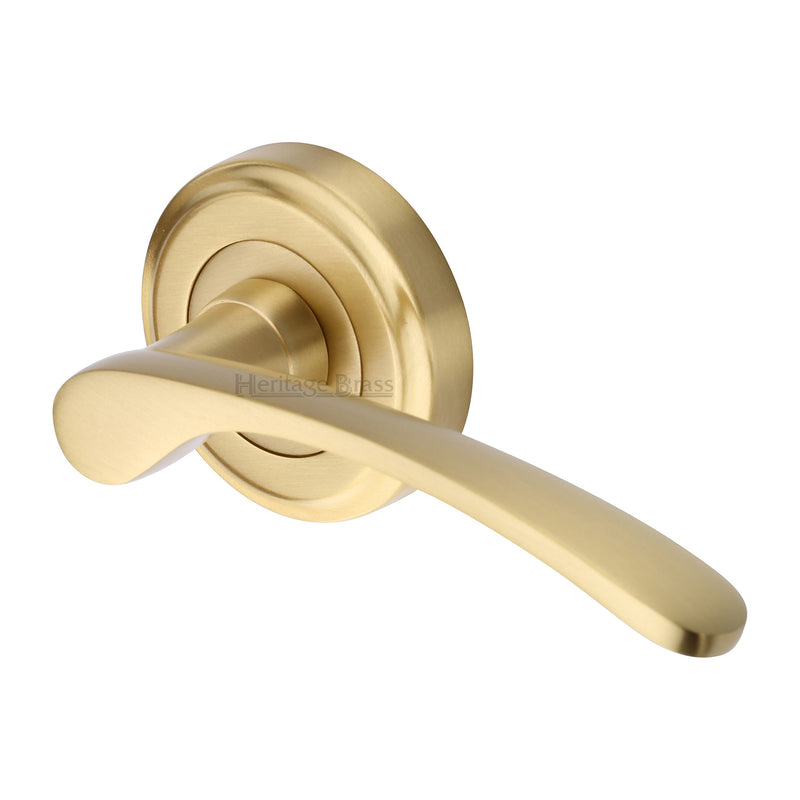 Sophia Door Handle on Round Rose