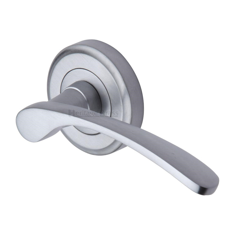 Sophia Door Handle on Round Rose