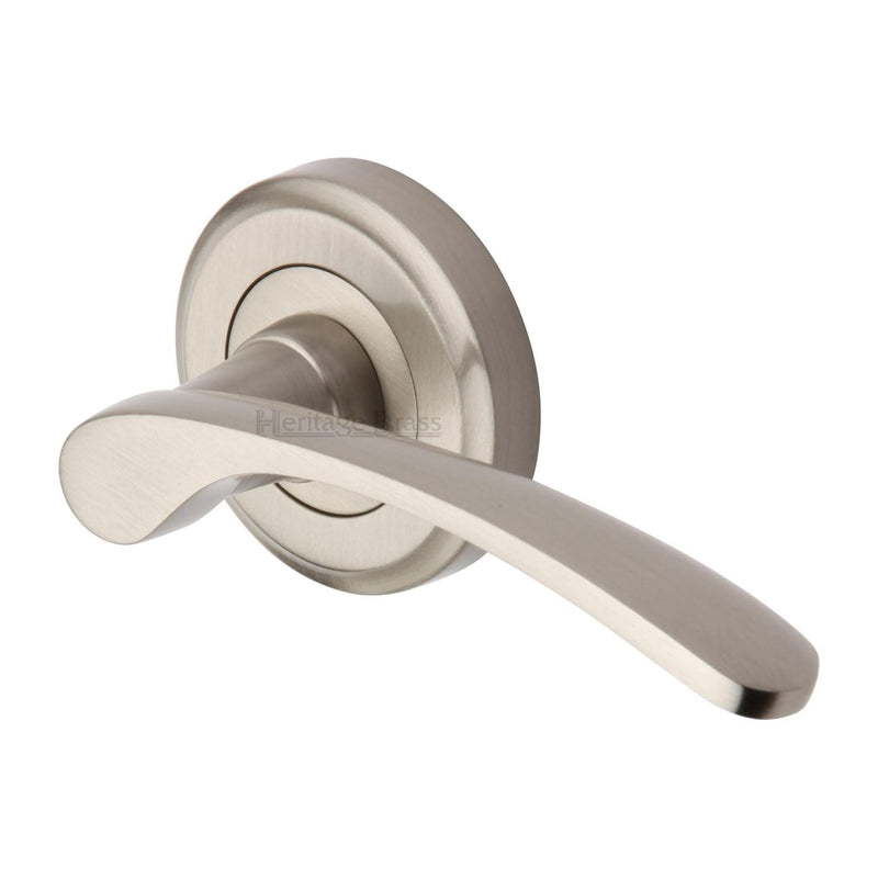 Sophia Door Handle on Round Rose