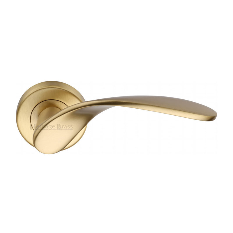 Volo Door Handle on Round Rose