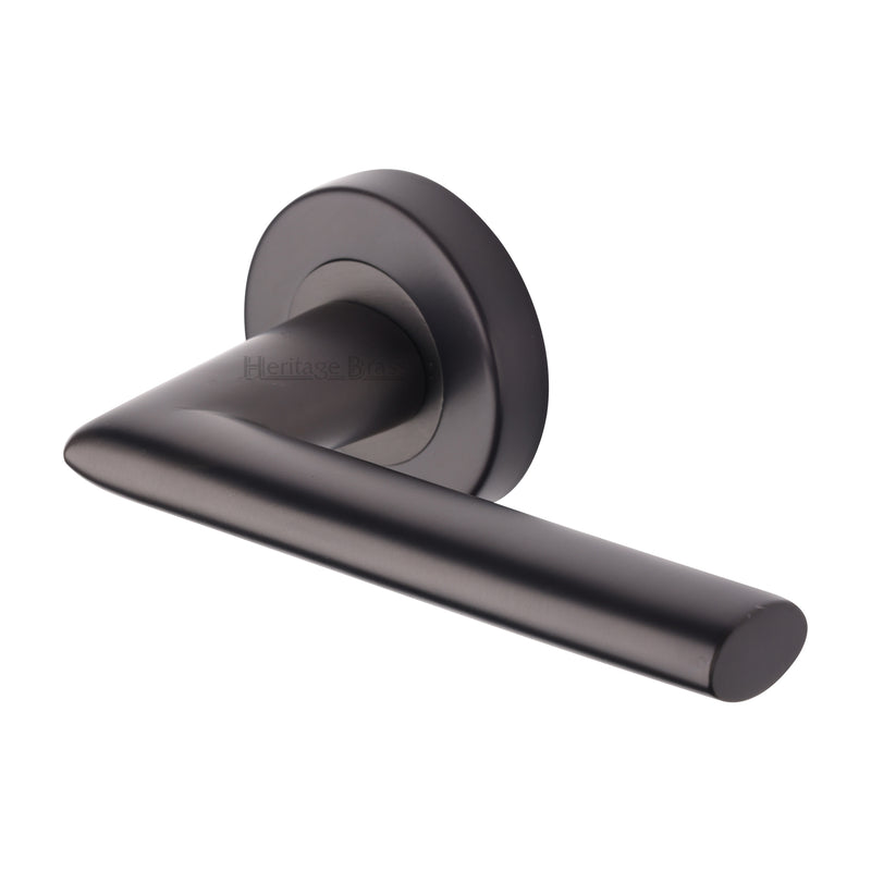 Admiralty Door Handle on Round Rose