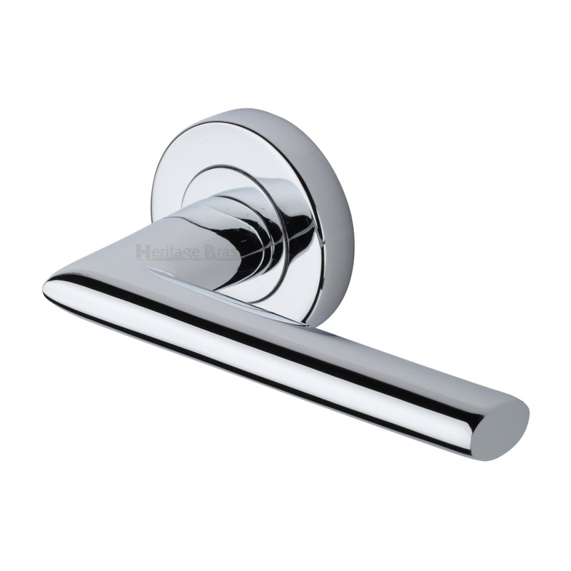 Admiralty Door Handle on Round Rose