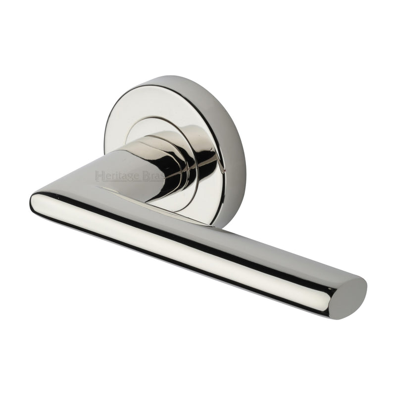 Admiralty Door Handle on Round Rose