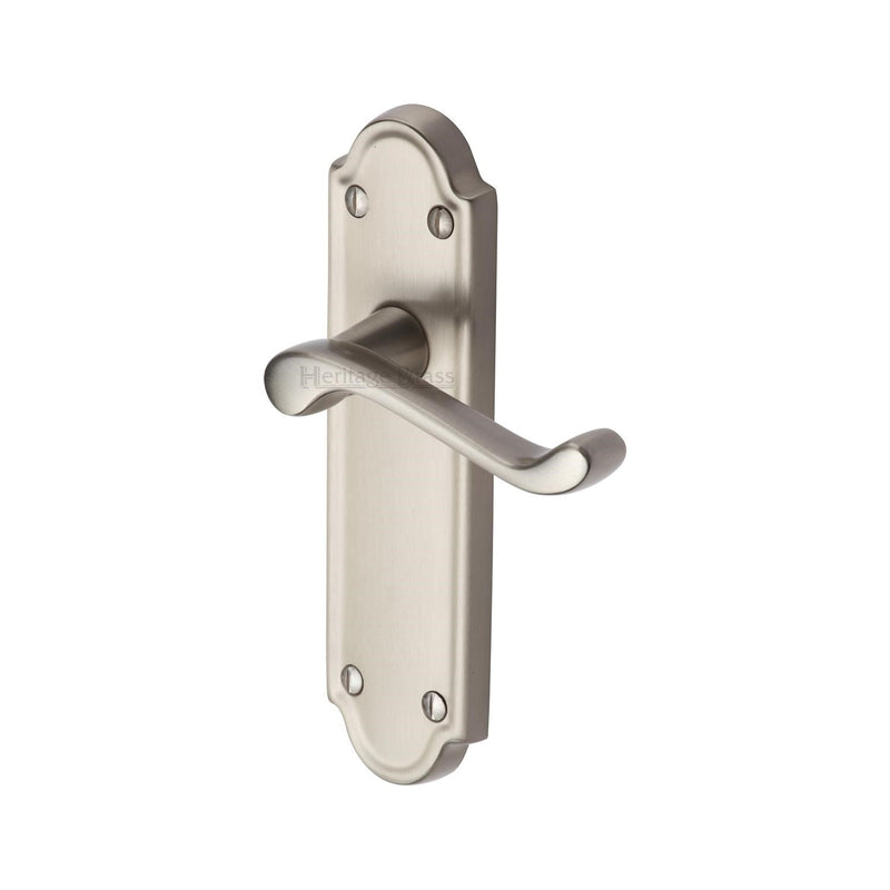 Heritage Brass Meridian Door Handle on Plate