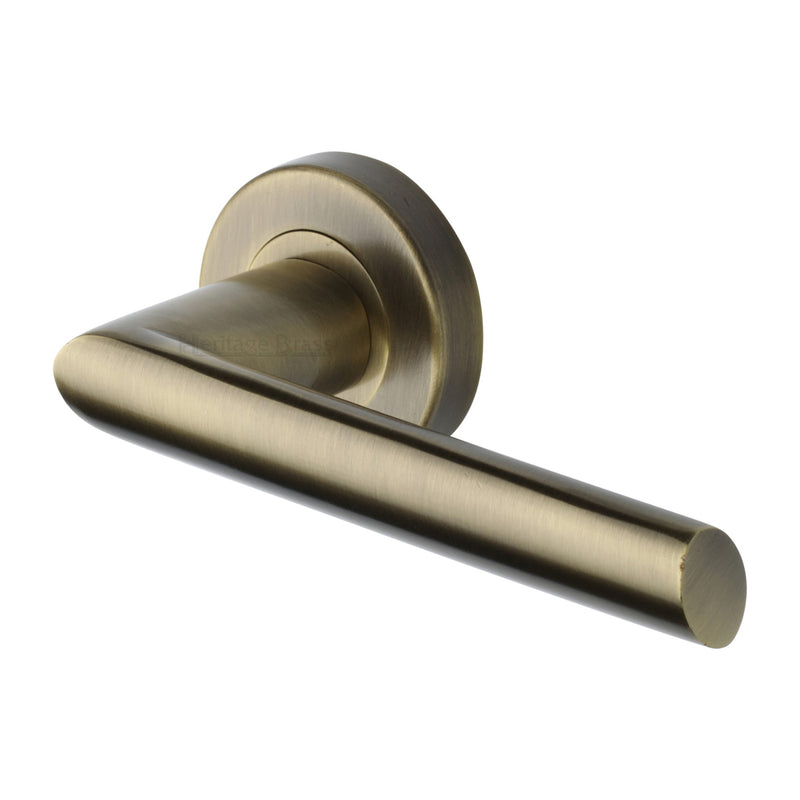 Mercury Door Handle on Round Rose