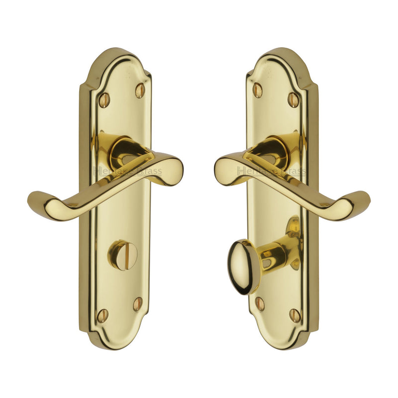 Heritage Brass Meridian Door Handle on Plate