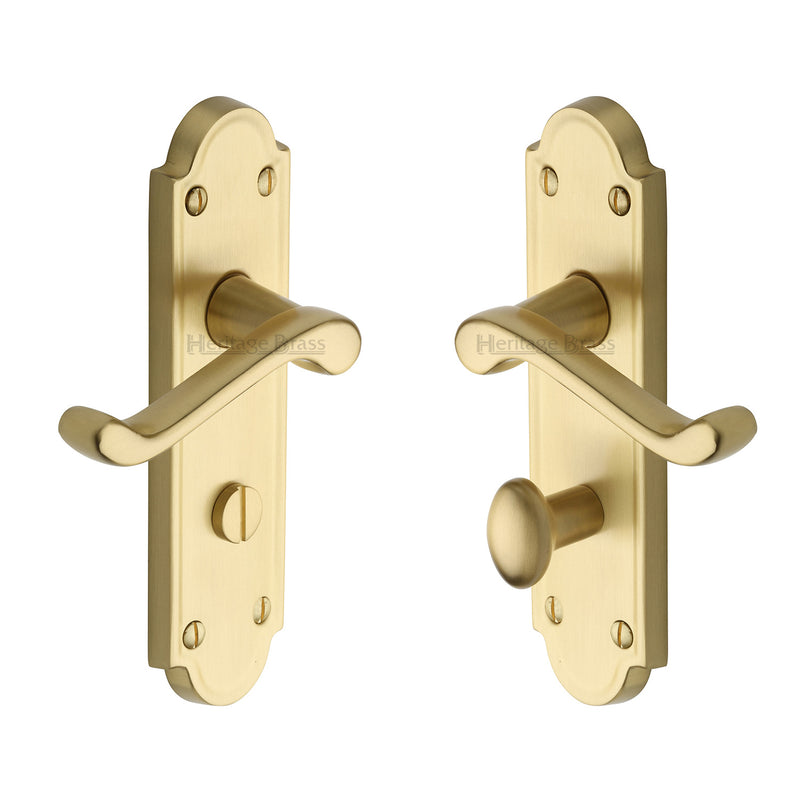 Heritage Brass Meridian Door Handle on Plate