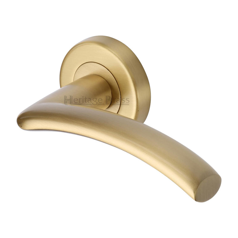 Centaur Door Handle on Round Rose