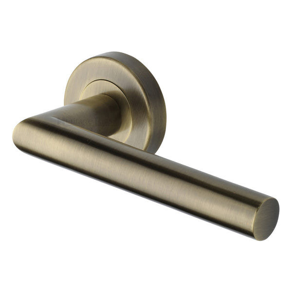 Athena Door Handle on Round Rose