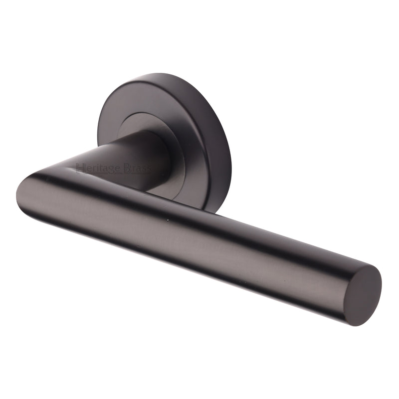 Athena Door Handle on Round Rose