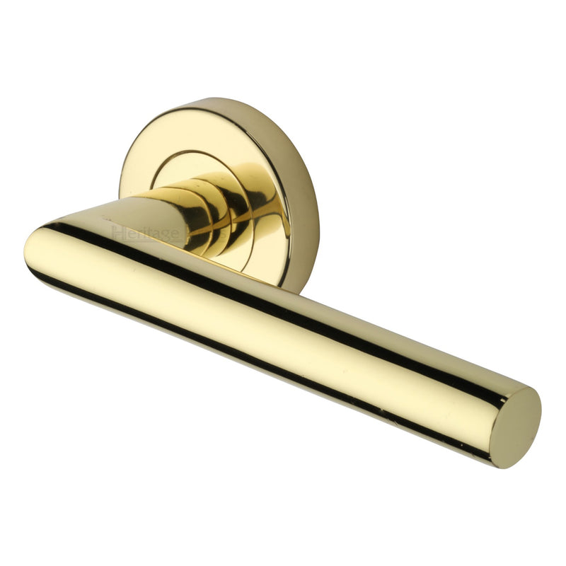 Athena Door Handle on Round Rose