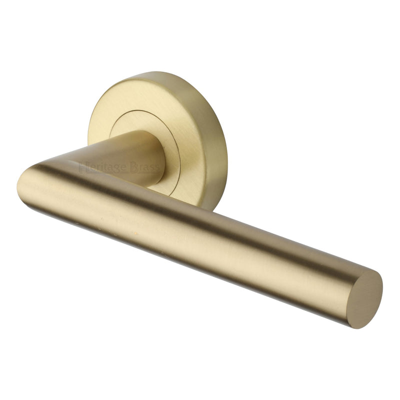 Athena Door Handle on Round Rose