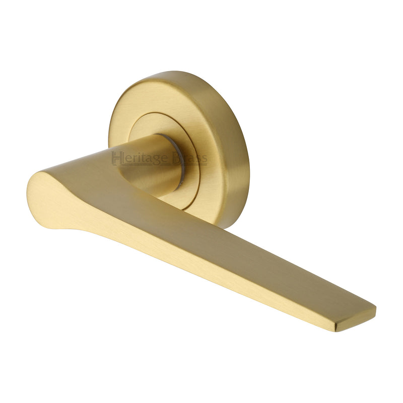 Gio Door Handle on Round Rose