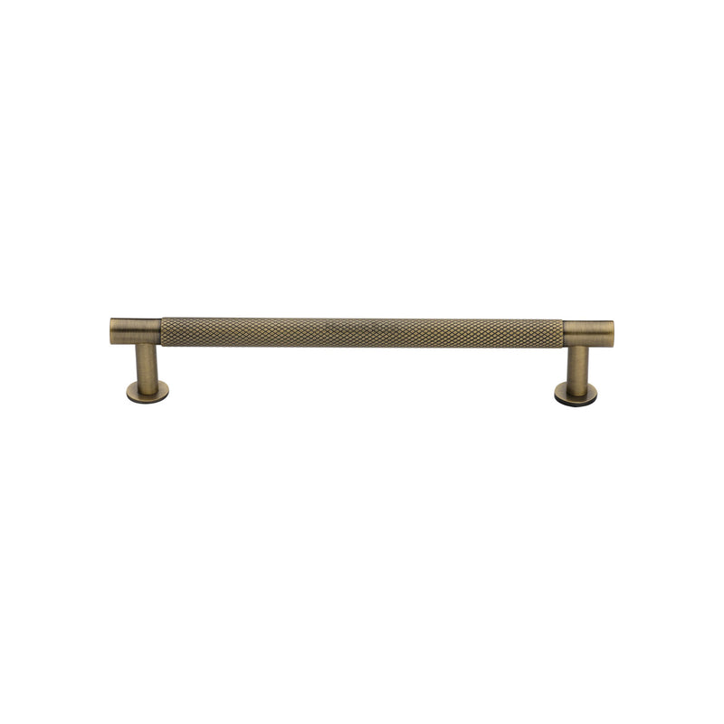 Partial Knurled Cabinet Pull Handle with Rose