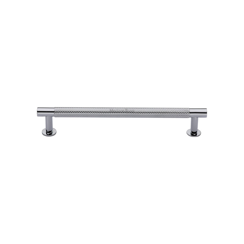 Partial Knurled Cabinet Pull Handle with Rose