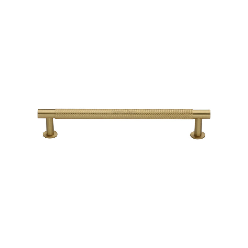 Partial Knurled Cabinet Pull Handle with Rose