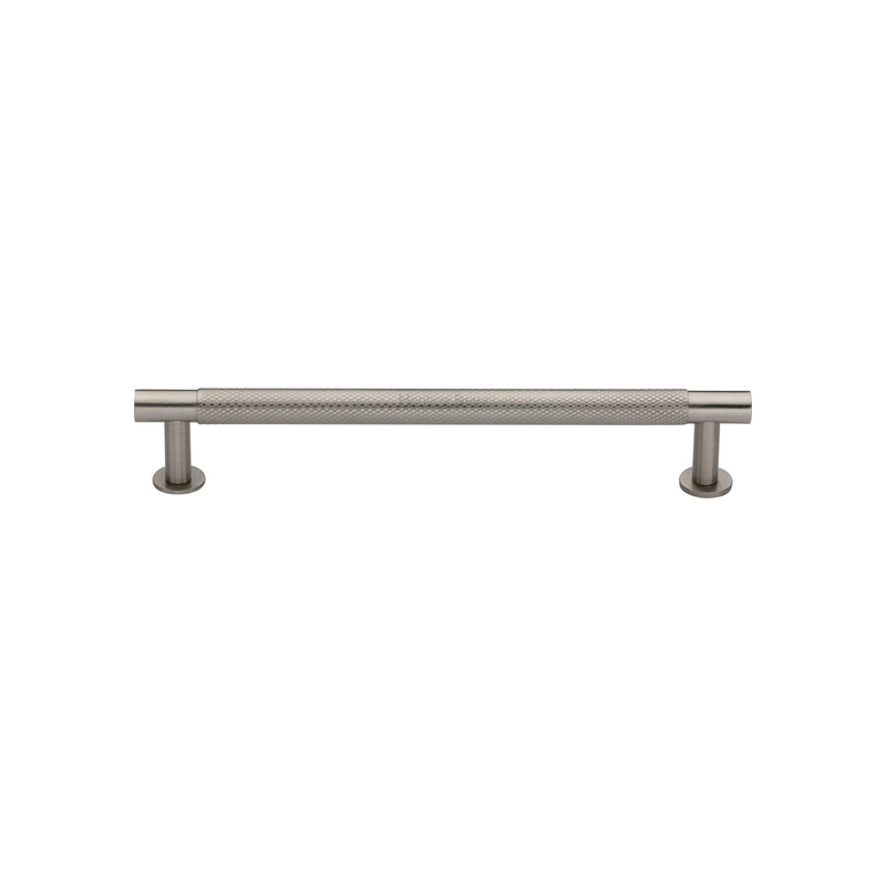 Partial Knurled Cabinet Pull Handle with Rose