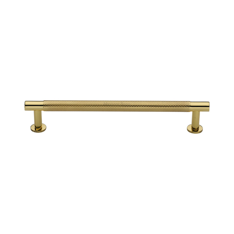 Partial Knurled Cabinet Pull Handle with Rose